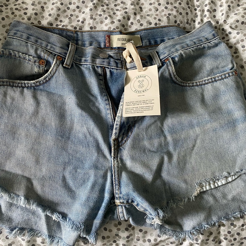 Cut of Levi shorts